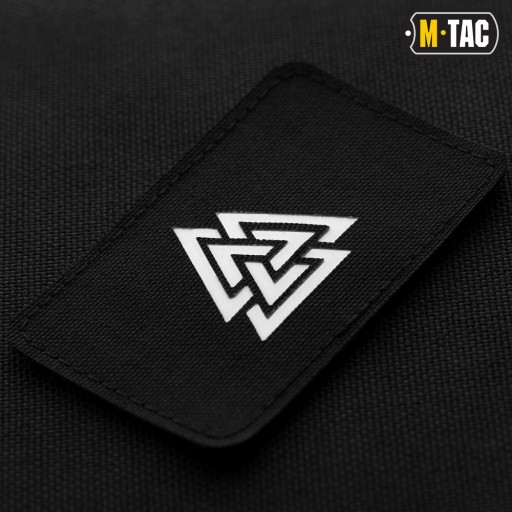 Vodorovná nášivka Valknut M-Tac Laserom vyrezaný znak Suchý zips čierny/svietivý