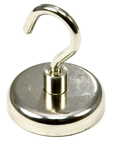 MAGNETICKÝ DRŽIAK SILNÝ NEODYMIOVÝ MAGNET S HÁKOM Ø12 mm 2kg
