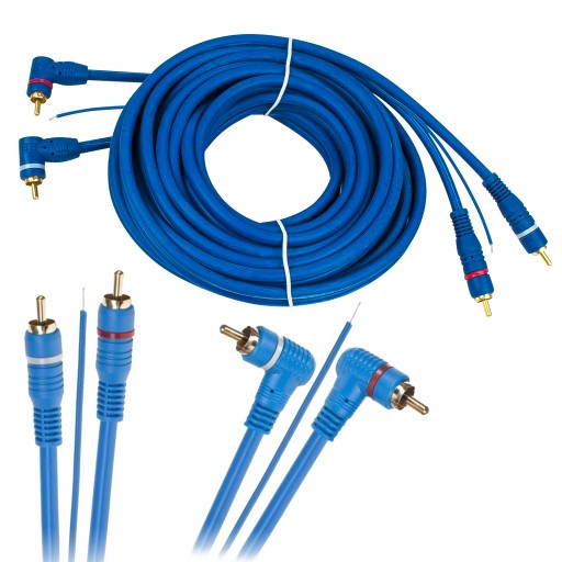 KÁBEL 2x RCA (cinch) UHLOVÝ PRIAMY SIGNÁLOVÝ KÁBEL PRE OVLÁDANIE ZOSILŇOVAČA 5M