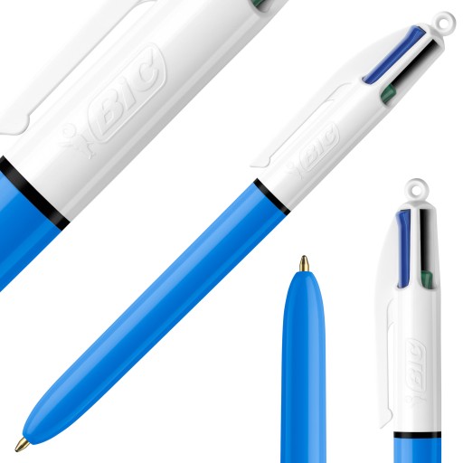 BIC 4COLORS ORIGINÁL STREDNÝ AUTOMATICKÝ GUĽOVÝ BOD 4 FARBY ŠKOLA 4V1