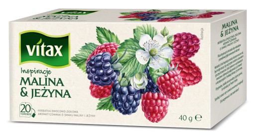 Vitax Čaj Malina Blackberry 20 vrecúšok - aromatický nápoj s blahodarnými vlastnosťami