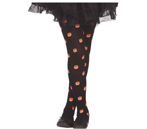 DETSKÉ PANČUCHY, ČIERNE TEKVICE HALLOWEEN, VEK 3-6
