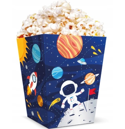 KOSMOS krabičky raketových popcornových sladkostí narodeniny 6