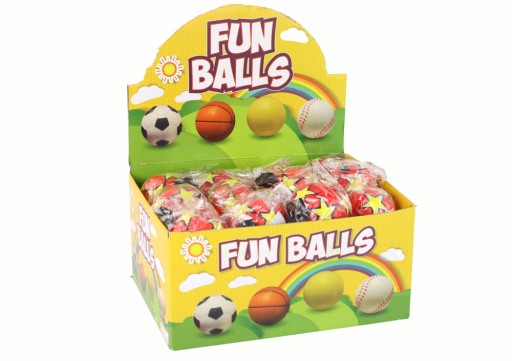 PU futbal s Jojo gumičkou na skákanie, 6 cm, červené hviezdy