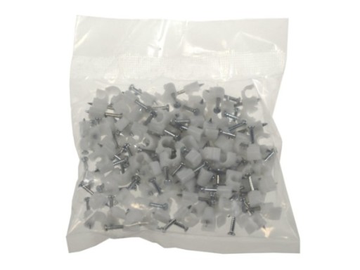 Kruhový držiak kábla 4mm KN4 100ks s klincom (1374)