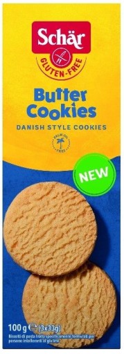 Maslové sušienky - BEZSKLENENÉ maslové sušienky. 100 g (SCHAR) SCHAR