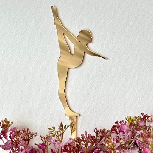Rytmická gymnastka Figurka Splits Topper Zlaté PLEXI zrkadlo