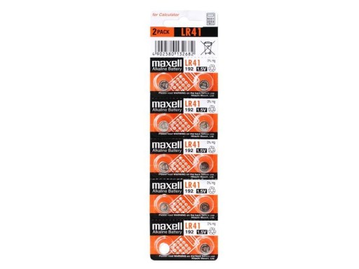 10 x alkalická batéria Maxell LR41 L736F 192 AG3