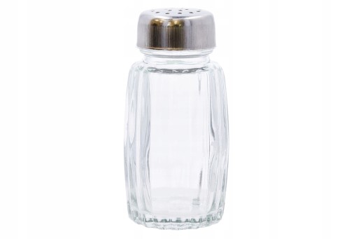 SKLENENÁ NÁDOBKA na KORENIE, 50 ml, nerezový dávkovač korenia