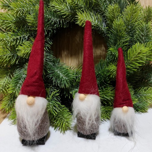 Súprava vysokých klobúkov Trpaslík Santa Claus 3 ks