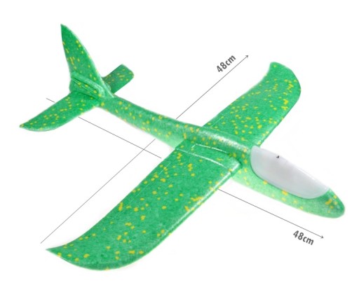 STYROFOAM LIETADLA KITE KLIDER LED 48 CM