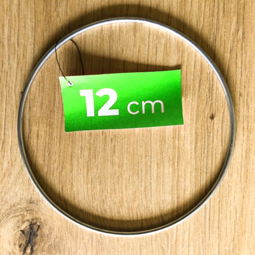 Strieborný kovový lapač snov, 12 cm