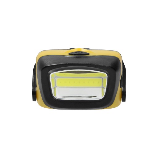LED COB čelovka 3W 170lm s pohyblivou hlavou na batériu, žltá