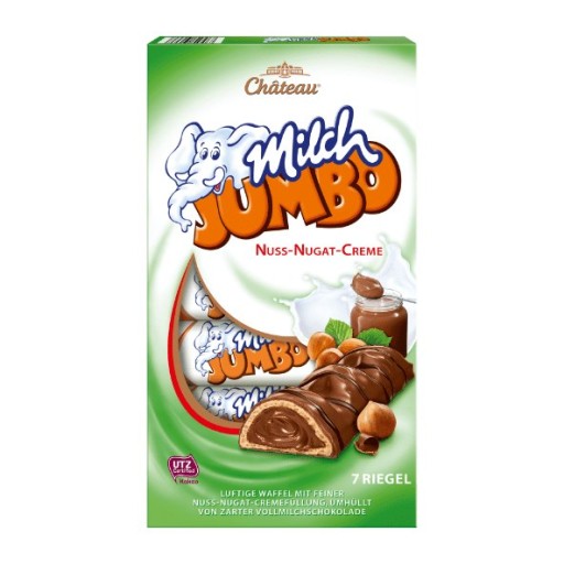 Chateau Milch Jumbo Krémové nugátové oblátky 150g 7 ks