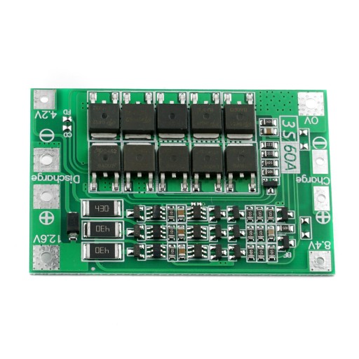 BMS 3S 60A Li-Ion 18650 12,6V s balancérom