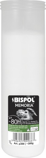 Vložka do sviečky parafínová BISPOL P300 80h 1 ks