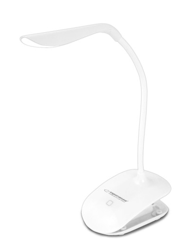 STOLNÁ LAMPA S KLOPOM, SILNÁ, BIELA