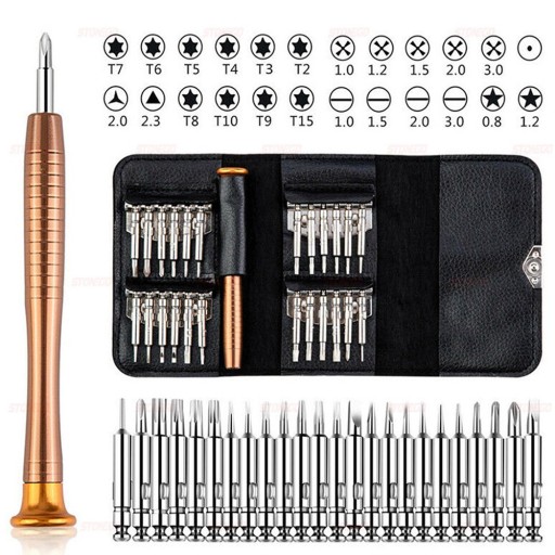 SÚPRAVA PRESNÝCH SKRUTKOVAČOV 25V1 SKRUTKOVAČE TORX