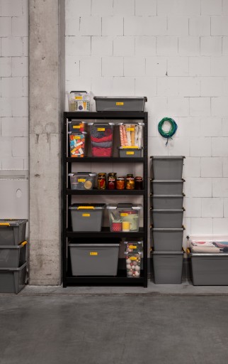 Pevný úložný box SOLID 1512 Graphite 8,5L s krytom
