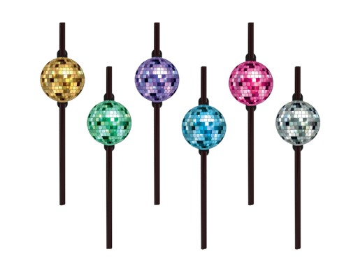 Slamky Tubes Disco Party Disco Balls Karneval 6 ks