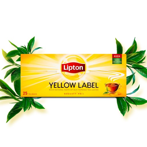 Lipton YELLOW LABEL čierny expresný čaj 25 sáčkov 50g