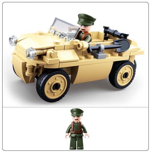 SLUBAN BLOCKS VOJENSKÉ AUTO AUTO VOZIDLO WW2
