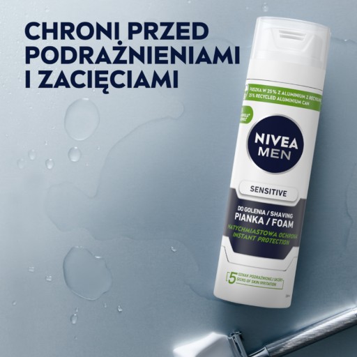 NIVEA MEN Sensitive upokojujúca pena na holenie 200 ml