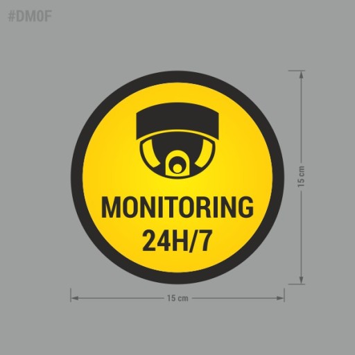 Monitoring - Monitoring 24H/7 nálepka 15x15