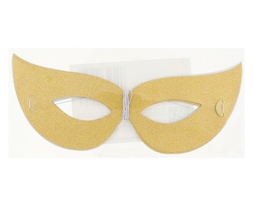 Maska Kostýmový ples Zlatý papier Silvestrovský karneval 4 ks.