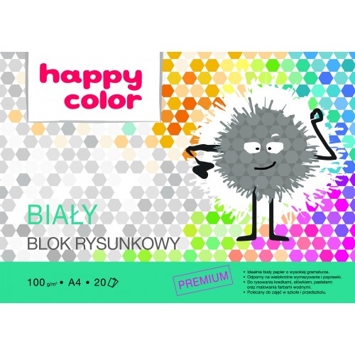 Biely blok na kreslenie A4 100 g Happy Color