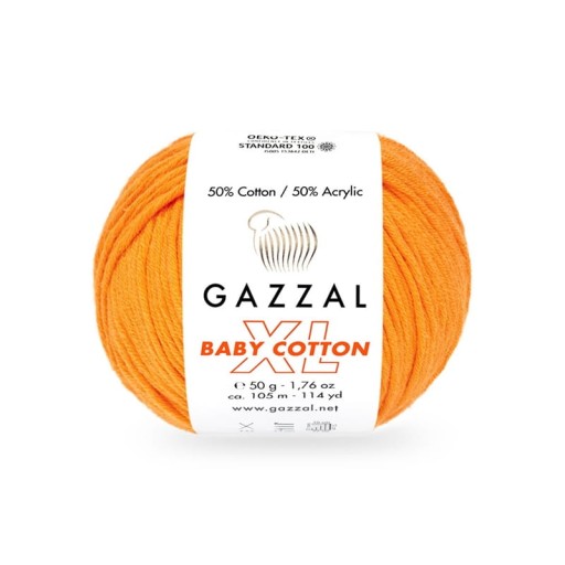 Priadza Gazzal Baby Cotton XL 3416 - tmavo žltá