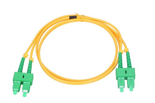Optický prepojovací kábel SM 9/125 SC/APC-SC/APC 1m duplex