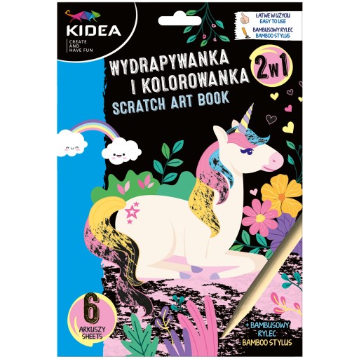 KIDEA FAREBNICA STRIERACIA STRANA 2v1 JEDNOROŽEC DARČEK PRE DIEVČA