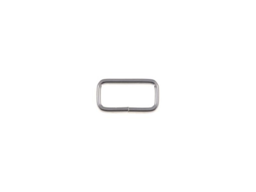 Kožený kovový rám 20/8/2,5 mm strieborný, 2 ks