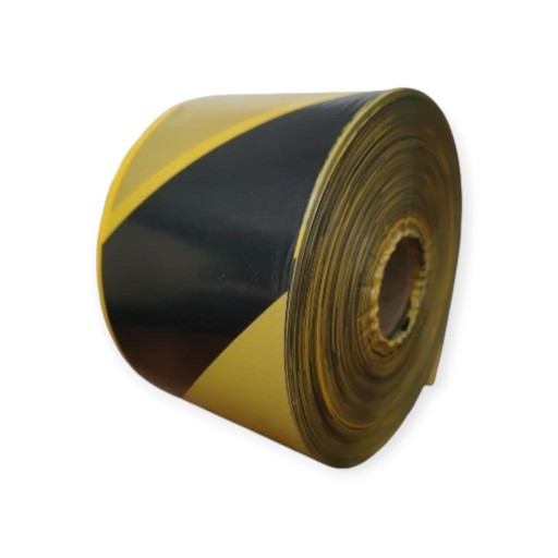VÝSTRAŽNÁ PÁSKA 70mm/100m žltá čierna 7cm značkovacie označenie
