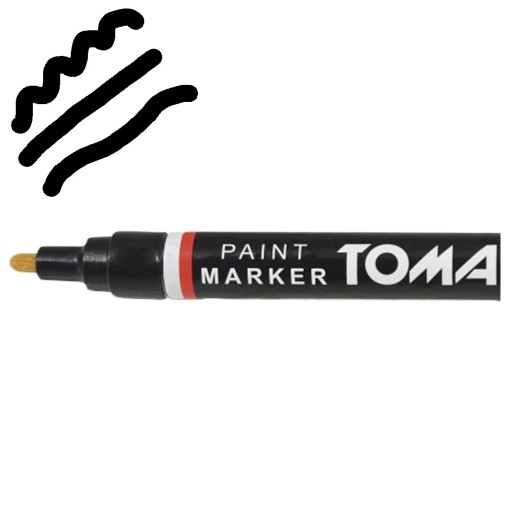 TOMA Permanentný fix s čiernym lakom ODOLNÝ!