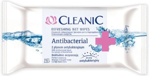 Antibakteriálne utierky Cleanic 15 ks