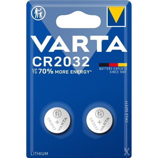 2x VARTA CR2032 LÍTIOVÁ 3V BOTÚČKOVÁ BATÉRIA