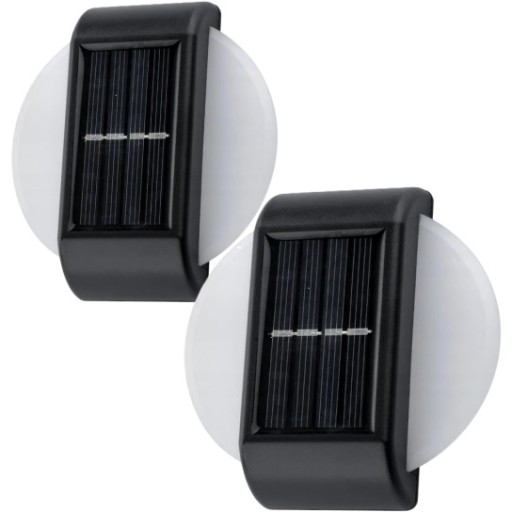 solárne svietidlo nástenné svietidlo 6 LED záhradná terasa balkónová dekorácia 2 ks P-120