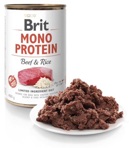 Brit Mono Protein Beef & Rice mokré krmivo pre psov 400g