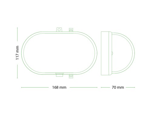 Hermetická kanálová lampa IP54 8W 4000K