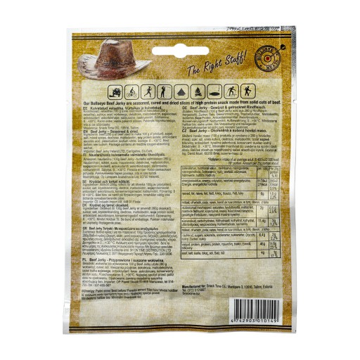 BULLSEYE MEATS HOVÄDZIE HOVÄZIE MÄSO JERKY TERIYAKI 25 g