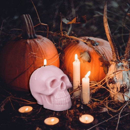 Silikónová forma na SVIEČKY, VOSK, MYDLO, SADROVÉ ODLIATKY, LEBKA NA HALLOWEN