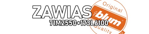 BLUM 71M2550 nasadzovací záves + vedenie