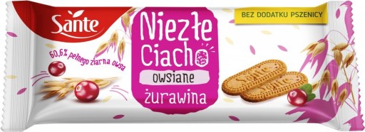 Sante ovsené sušienky s brusnicami 2 ks 30g x5