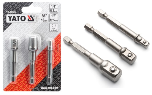 Sada adaptérov pre zásuvky Yato YT-04685 3 ks