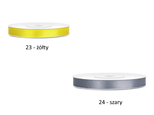 SATINOVÁ STUHA farebná páska 6 mm 25 m