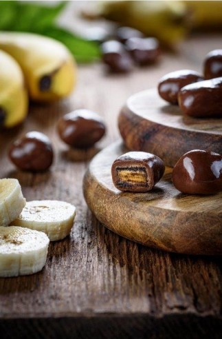 BANÁNY sušené v mliečnej čokoláde 100g