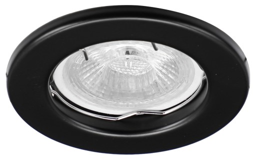 Halogénové stropné svietidlo ROUND BLACK pre LED žiarovku s pevným očkom GU10