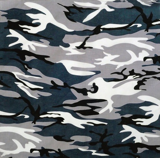 Camo bandana bandana 2 sivá šatka